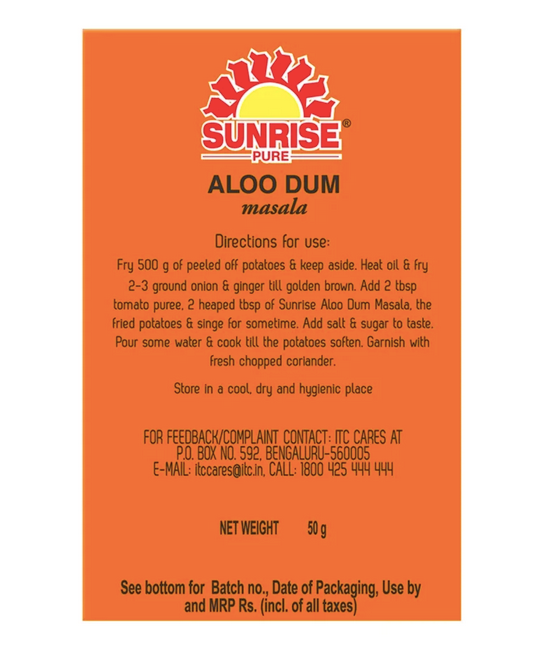 Shop Sunrise Aloo Dum Masala 50 gms online at best prices on The State Plate