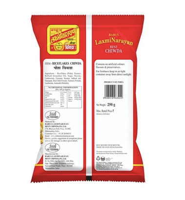 Shop Laxmi Narayan Best Chiwda 250 gms online at best prices on The State Plate