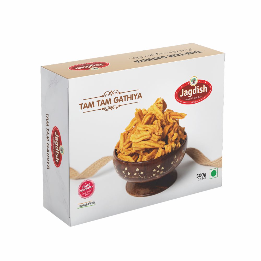 Shop Jagdish Farshan Tam Tam Gathiya 300 gms online at best prices on The State Plate