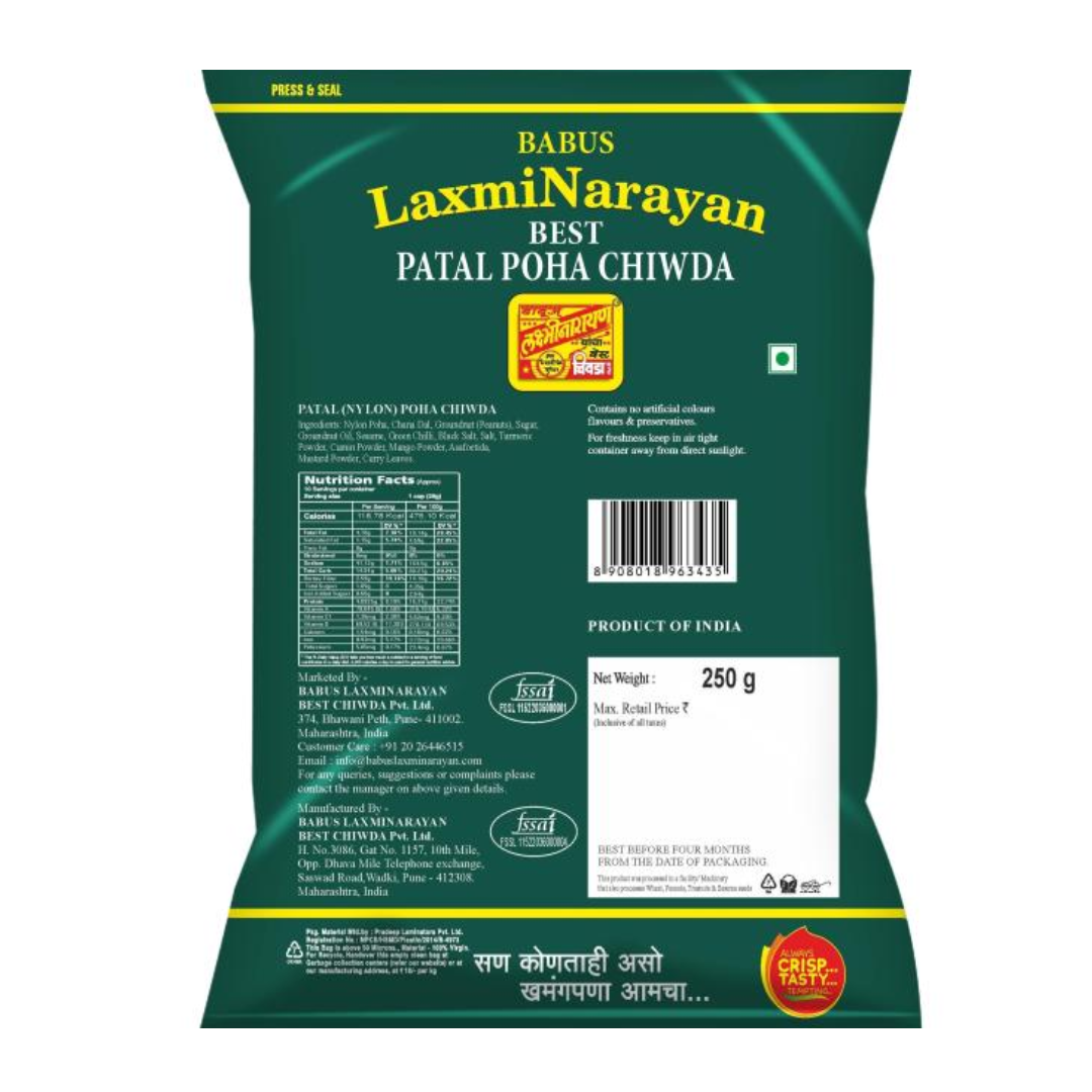 Shop Laxmi Narayan Patal Poha Chiwda 250 gms online at best prices on The State Plate