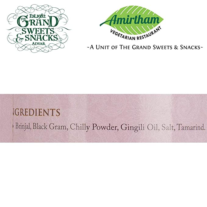 Shop Brinjal Thoku by Grand Sweets & Snacks 500 gms online at best prices on The State Plate