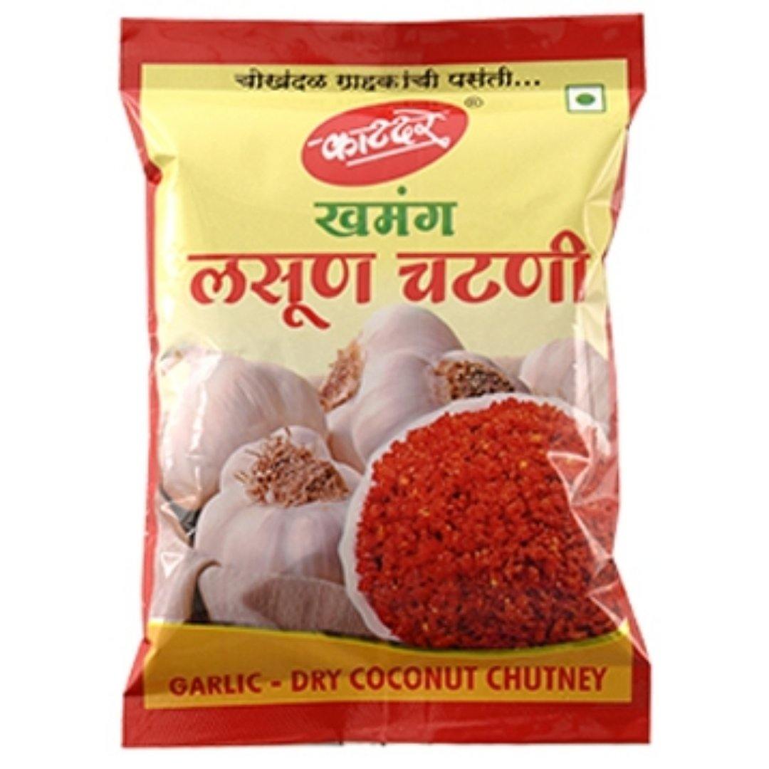 Shop Katdare Lasun (Garlic Dry Coconut) Chutney 200 gms online at best prices on The State Plate