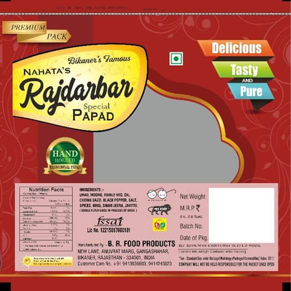 Rajdarbar Special Papad - The State Plate - 0%, Brand_Rajdarbar, Category_Snacks, Region_West India, Shop All, State_Rajasthan