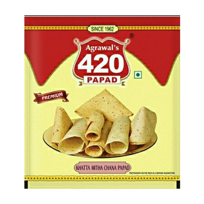 Shop Agrawal's 420 Khatta Mitha Chana Papad 400 gms online at best prices on The State Plate