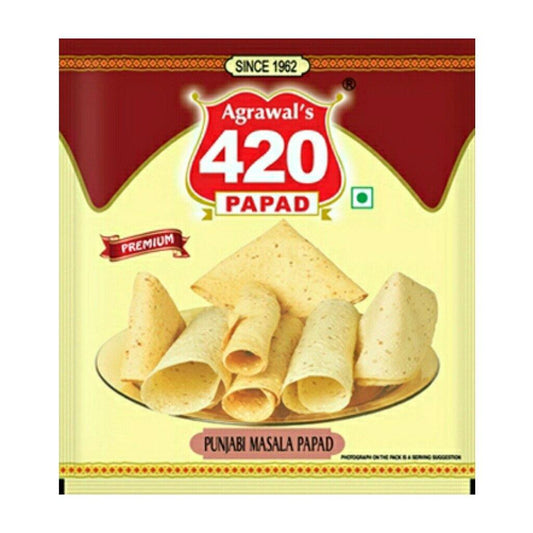 Shop Agrawal's 420 Punjabi Masala Papad 400 gms online at best prices on The State Plate