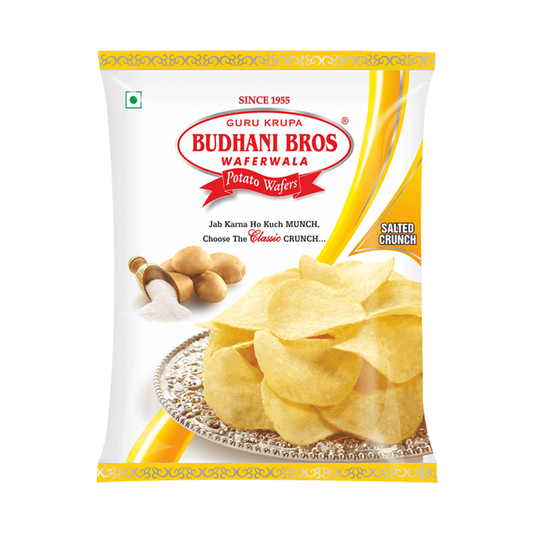 Shop Budhani Bros Salted Crunch Potato Wafers 100 gms online at best prices on The State Plate