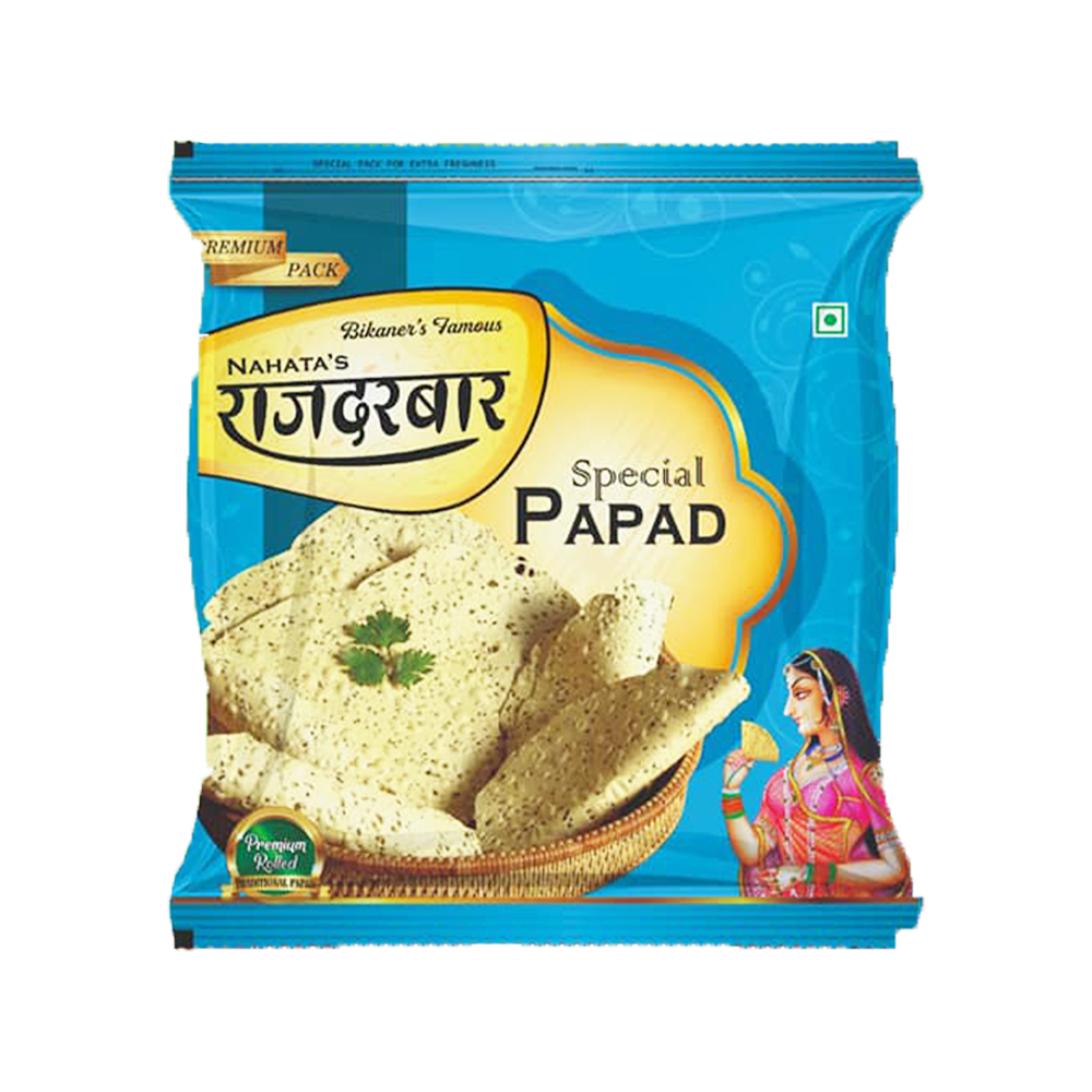 Rajdarbar Teekha Papad - The State Plate - 0%, Brand_Rajdarbar, Category_Snacks, Region_West India, Shop All, State_Rajasthan